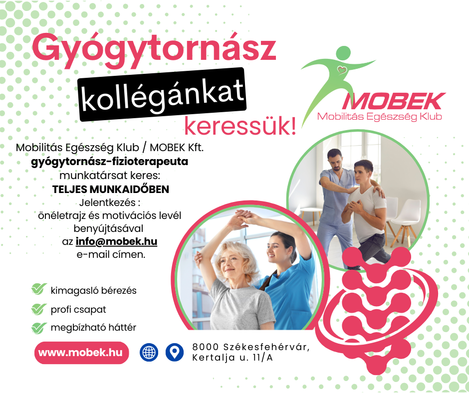 Gyógytornászt keresünk!